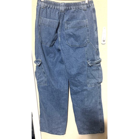 Simple Society Cargo Jeans Women 9/29 Baggy Loose Skater Y2K Utility Pants - Picture 4 of 8